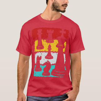 Vintage Chess Player Retro Design Chess Pieces T-Shirt