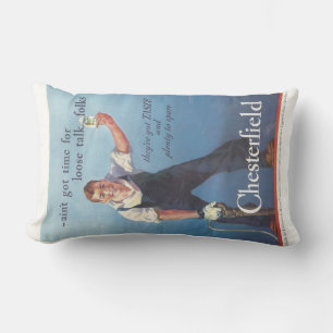 Vintage Chesterfield Cigarettes Advertisement Lumbar Cushion
