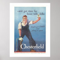 Vintage Chesterfield Cigarettes Advertisement