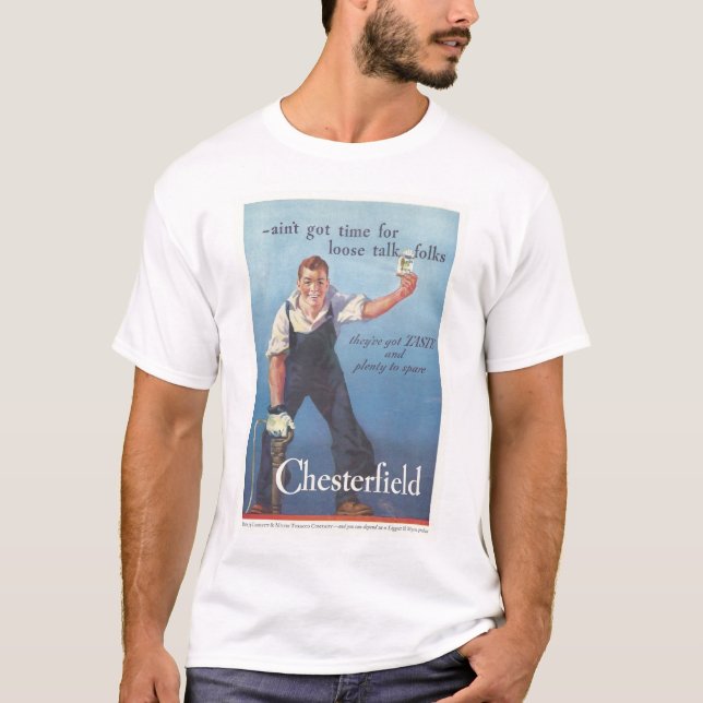 Vintage Chesterfield Cigarettes Advertisement T-Shirt (Front)