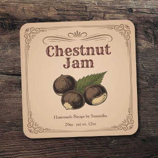 Vintage Chestnut Jam Label Sticker