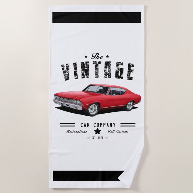 Vintage Chevelle Company Beach Towel (Front)