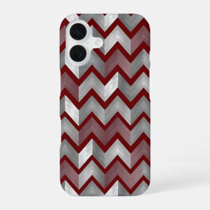 Vintage Chevron Metal Accent - Luxe Deco iPhone 16 Case
