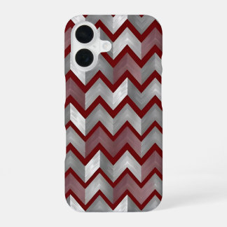 Vintage Chevron Metal Accent - Luxe Deco iPhone 16 Case