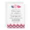 Vintage Chevron Seashells Beach Wedding Invitation