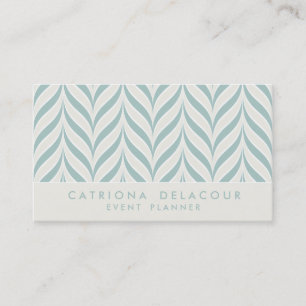 Vintage Chevron Waves Pattern Business Card