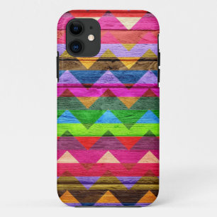 Vintage Chevron Wood Abstract #10 iPhone 11 Case