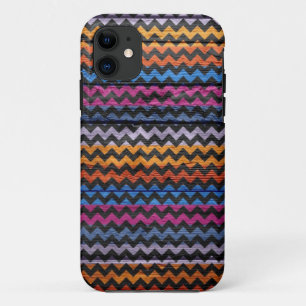 Vintage Chevron Wood Abstract #2 iPhone 11 Case