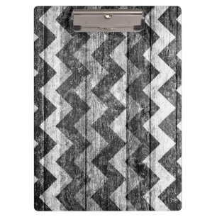 Vintage Chevron Wood Abstract #3 Clipboard