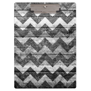 Vintage Chevron Wood Abstract #4 Clipboard