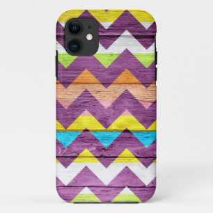 Vintage Chevron Wood Abstract #6 iPhone 11 Case