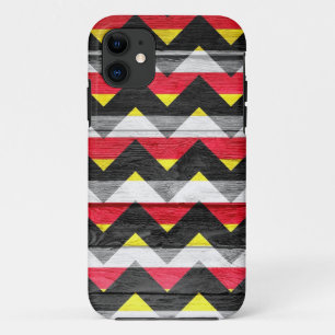 Vintage Chevron Wood Abstract #7 iPhone 11 Case