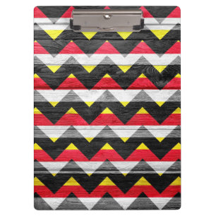 Vintage Chevron Wood Abstract #8 Clipboard