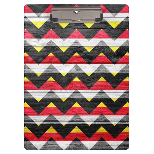 Vintage Chevron Wood Abstract #8 Clipboard (Front)