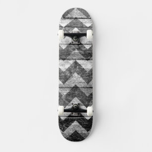 Vintage Chevron Wood Abstract Skateboard