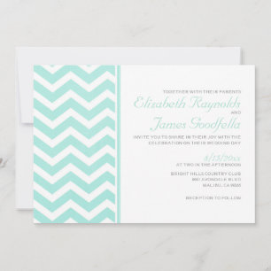 Vintage Chevron Zigzag Wedding Invitations