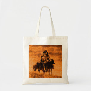 Vintage Cheyenne Warriors Grunge Tote Bag