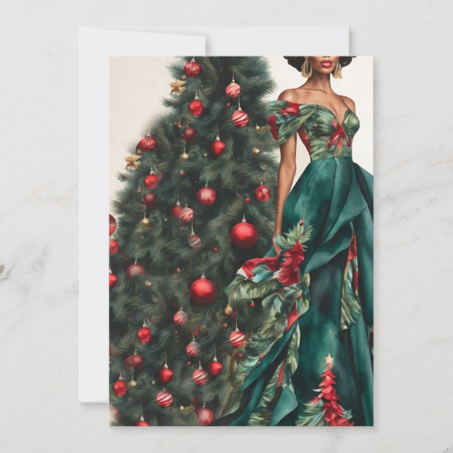 Vintage Chic Black Fashion Invitation (Front)