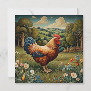 Vintage chic boho chicken pasture landscape