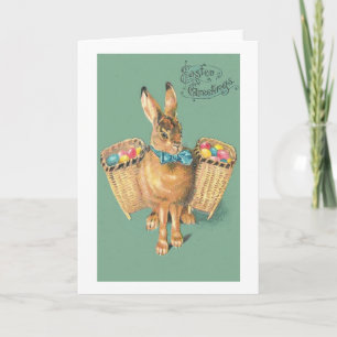 Vintage  Chic Easter Bunny Card