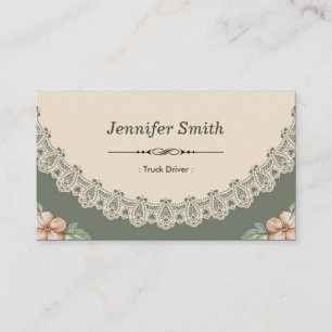 Vintage Chic Floral Business Card