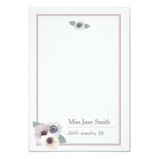 Vintage Chic Floral Escort Place Card