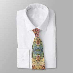 Vintage Chic Flower Garden Watercolor Painting Tie