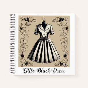 Vintage Chic LBD Elegant Little Black Dress Diary Notebook