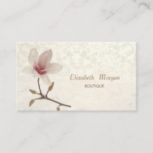 Vintage Chic Magnolia ,Lace Business Card