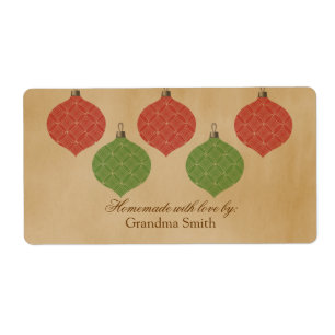 Vintage Chic Ornaments Christmas Labels