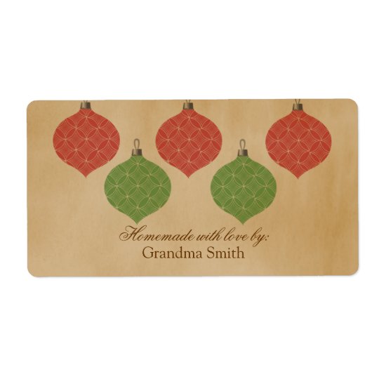 Vintage Chic Ornaments Christmas Labels
