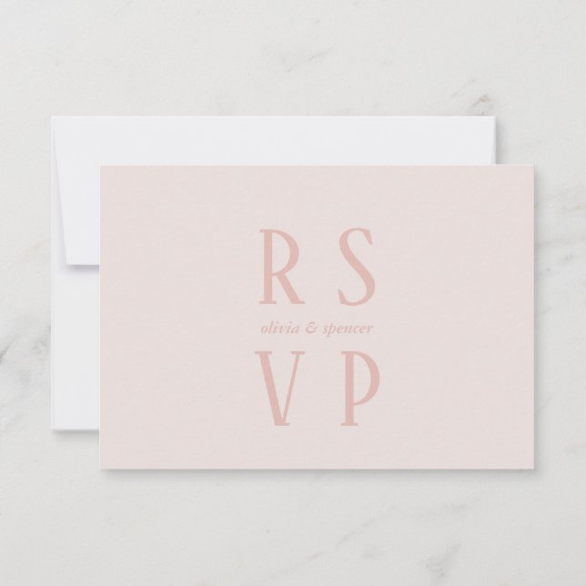 Vintage Chic Romantic Old Money Wedding RSVP Card (Back)