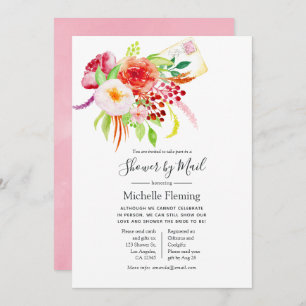 Vintage Chic Rustic Baby or Bridal Shower by Mail Invitation