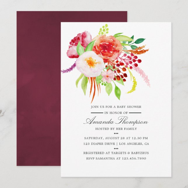 Vintage Chic Rustic Charm Baby Shower Invitation (Front/Back)