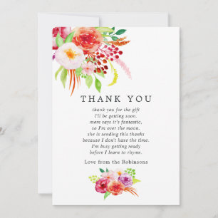 Vintage Chic Rustic Charm Baby Shower Thank You Card