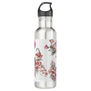 Vintage Chic  Shabby Girly Flowers 710 Ml Water Bottle