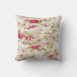 Vintage Chic  Shabby Girly Roses Cushion