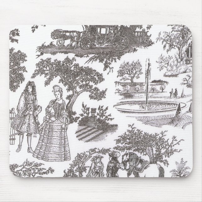 Vintage Chic Victorian Toile Mousepad (Front)