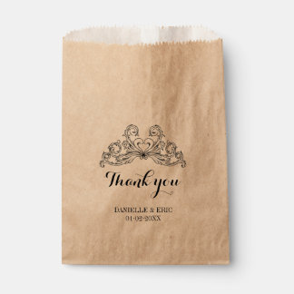 Vintage Chic Wedding Thank You Favour Bags