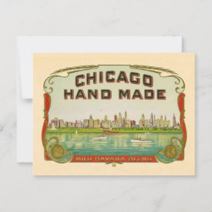 Vintage Chicago Cigar Label Postcard