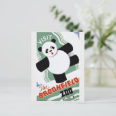 Vintage Chicago Cute Visit Brookfield Zoo Postcard (Standing Front)