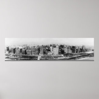 Vintage Chicago Illinois 1911 From Aeroplane Poster