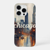 Vintage Chicago Illinois City Skyline Retro Travel