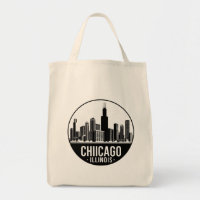 Vintage Chicago Illinois City Skyline Retro Travel
