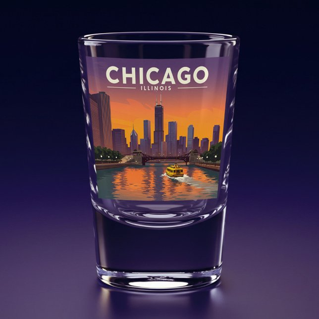  Vintage Chicago Illinois Shot Glass (Creator Uploaded)