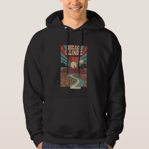 Vintage Chicago Illinois Skyline Cityscape Retro S Hoodie