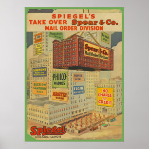 Vintage Chicago Industrial Age Buildings Print