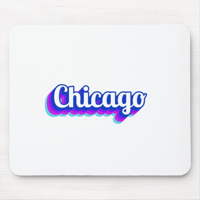 Vintage Chicago Mouse Mat (Front)
