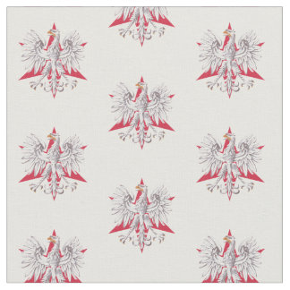 Vintage Chicago Polish White Eagle Star Fabric