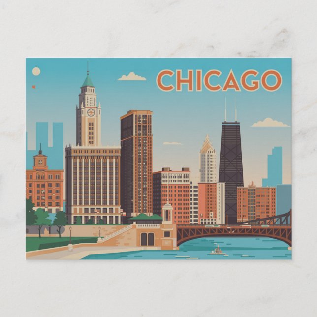 Vintage Chicago Postcard (Front)
